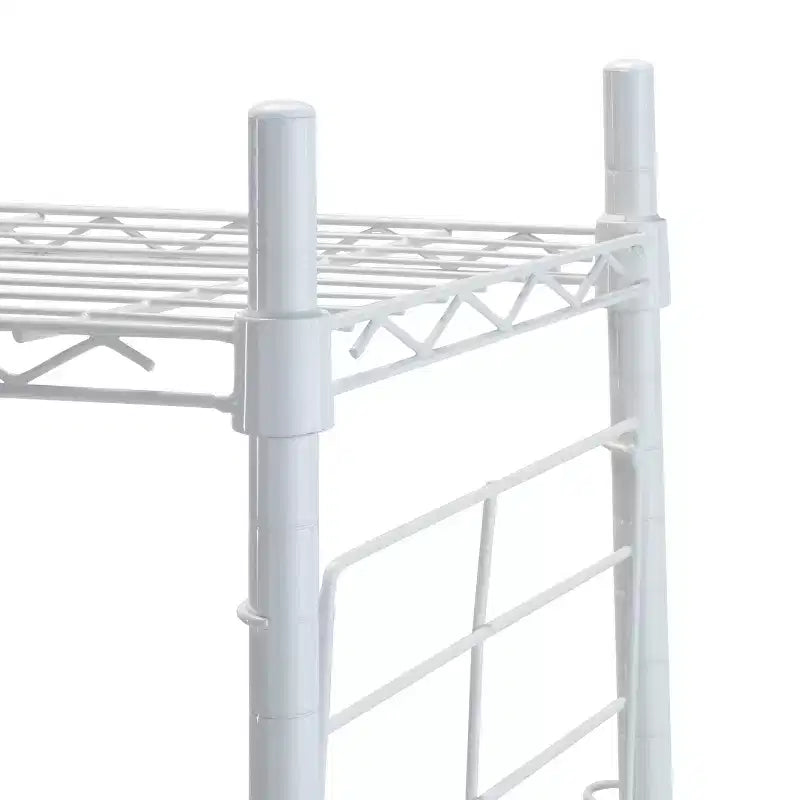 Étagère en acier à tablettes réglables Organize It All, blanc : Bibliothèque verticale à 2 tablettes, cadre en acier, hauteur 36 po, profondeur 12 po