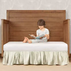 Matelas de berceau et de lit pour tout-petits Evolur Breath Flow Plus perméable à l'air : 2 étapes, sensation moelleuse, mousse haute densité, épaisseur de 15 cm