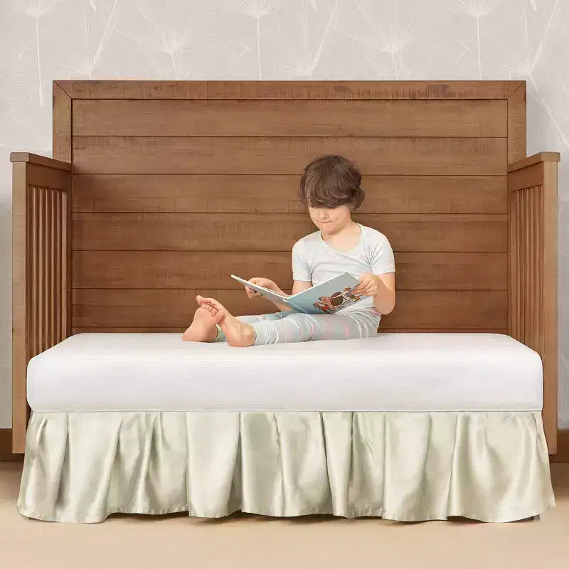 Matelas de berceau et de lit pour tout-petits Evolur Breath Flow Plus perméable à l'air : 2 étapes, sensation moelleuse, mousse haute densité, épaisseur de 15 cm