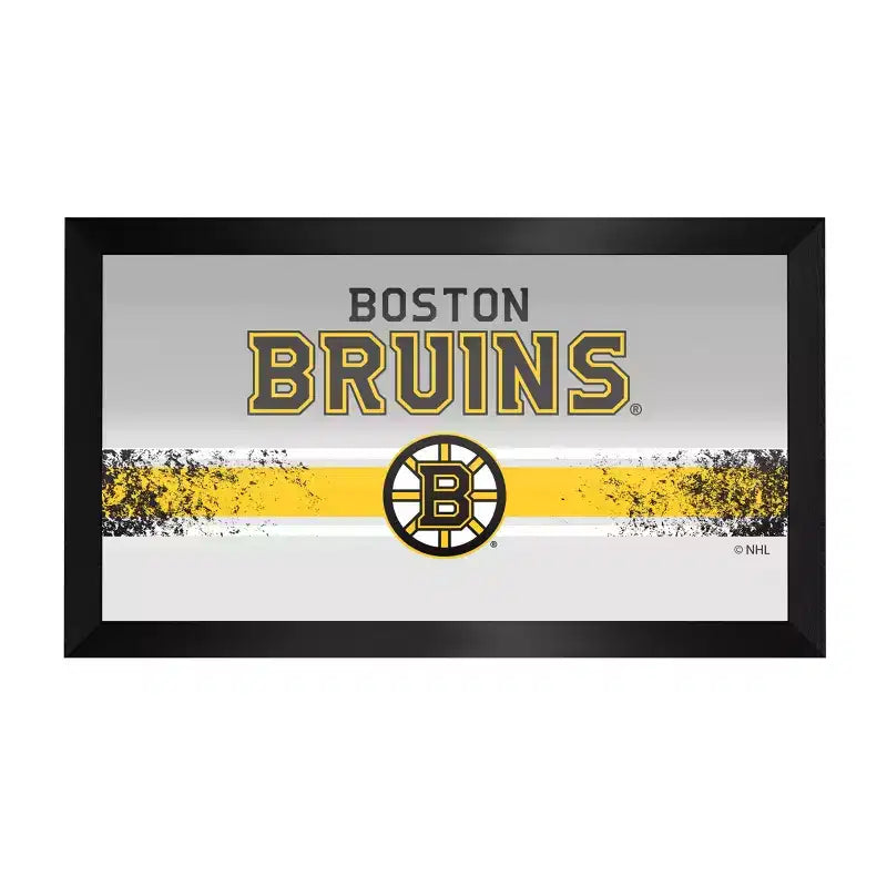 Miroir Encadré du Logo des Bruins de Boston de la LNH
