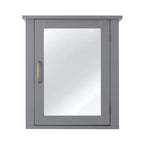 Armoire à pharmacie moderne mi-siècle en bois Mercer Gris - Elegant Home Fashions