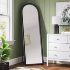 Miroir de sol arqué 20"x65" noir - Threshold™ : support chevalet, cadre moderne en polystyrène