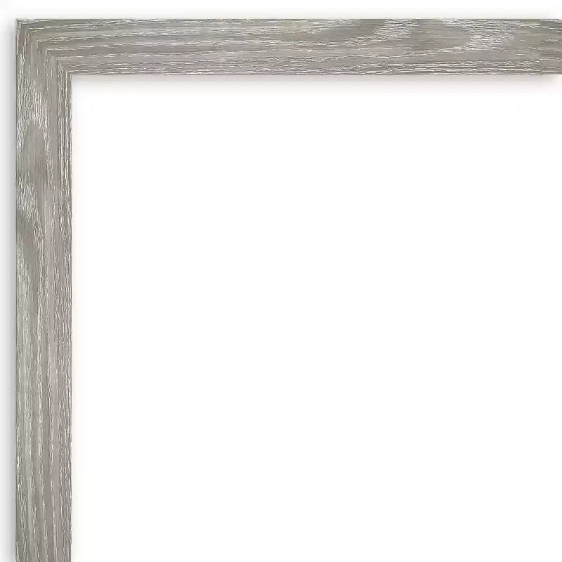 Miroir mural carré de salle de bain Dove non biseauté 41" x 30" Gris délavé - Amanti Art : Cadre en polystyrène, Fixation murale