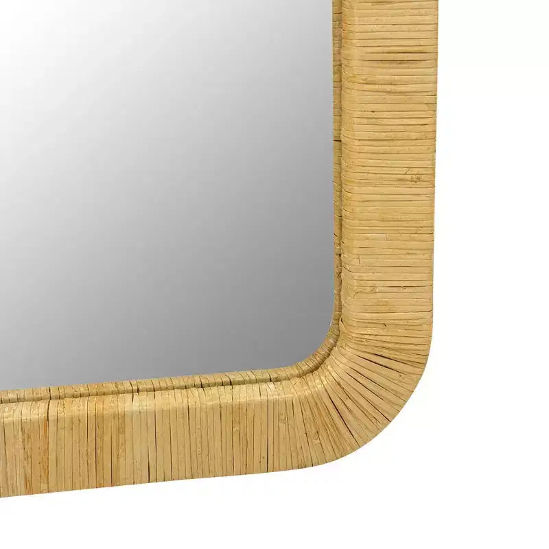 Miroir mural rectangulaire en rotin naturel Nova - Ink+Ivy
