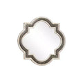 Wood Quatrefoil Wall Mirror White - Olivia & May: Baroque Iron Inlay, No Assembly Required