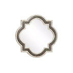 Wood Quatrefoil Wall Mirror White - Olivia & May: Baroque Iron Inlay, No Assembly Required