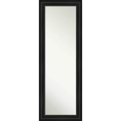 19" x 53" Astor Framed Full Length on the Door Mirror Black - Amanti Art: Polystyrene Frame, No Assembly Required