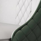 Chaise de salle à manger en similicuir avec haut dossier et accoudoirs inclinés