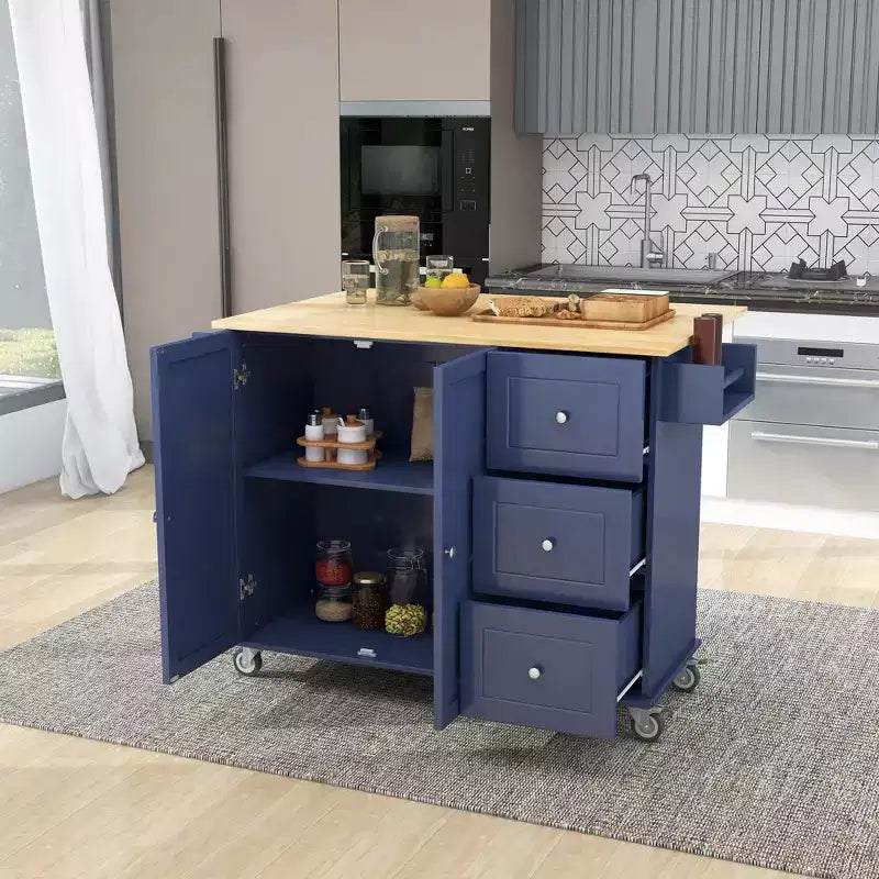 Chariot de cuisine moderne Whisen, chariot de cuisine avec étagères et tiroirs