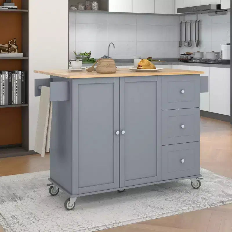 Chariot de cuisine moderne Whisen, chariot de cuisine avec étagères et tiroirs