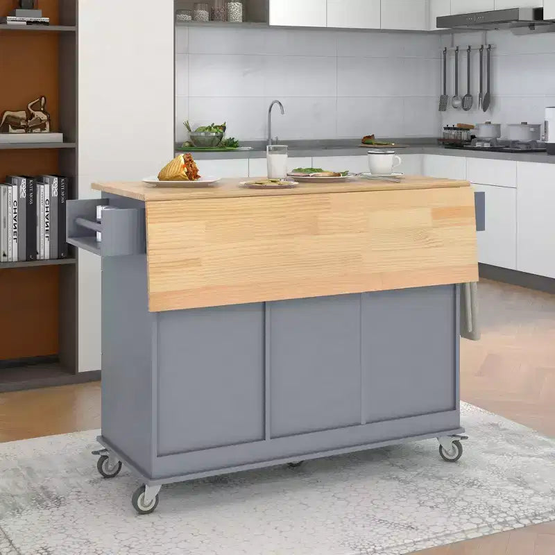 Chariot de cuisine moderne Whisen, chariot de cuisine avec étagères et tiroirs