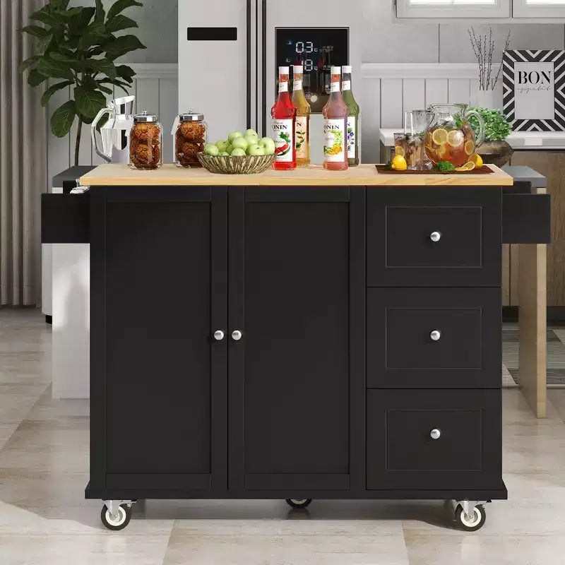 Chariot de cuisine moderne Whisen, chariot de cuisine avec étagères et tiroirs