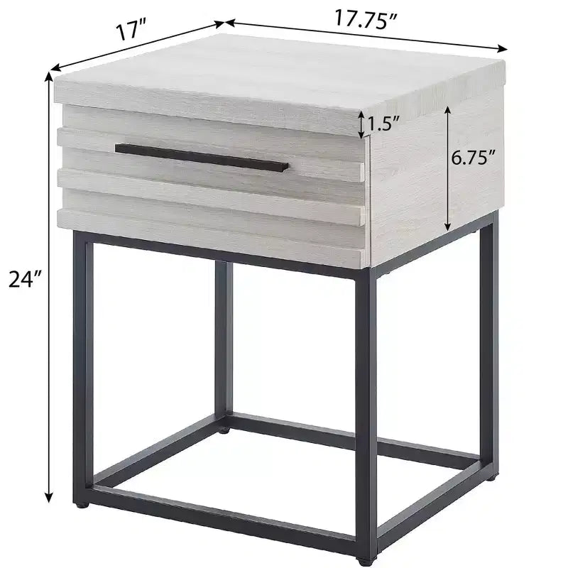 Table d'appoint de rangement contemporaine Celestial de Roundhill Furniture