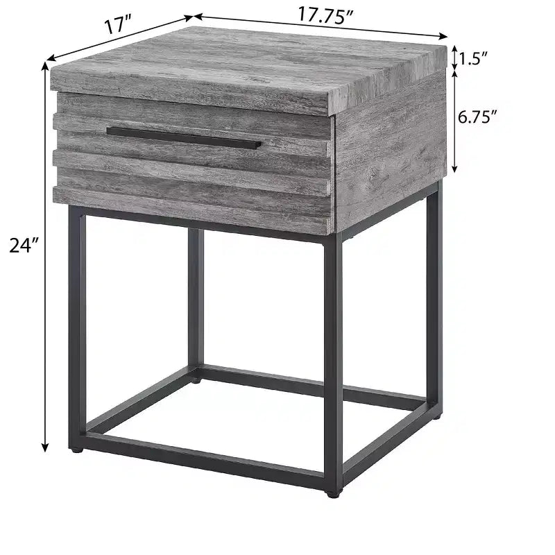 Table d'appoint de rangement contemporaine Celestial de Roundhill Furniture