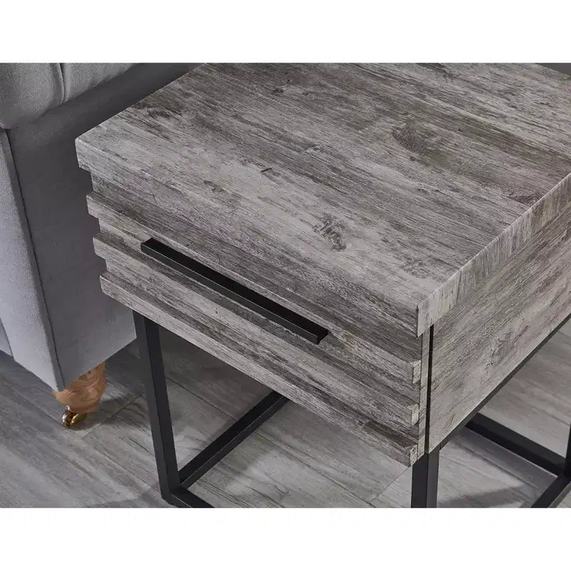 Table d'appoint de rangement contemporaine Celestial de Roundhill Furniture