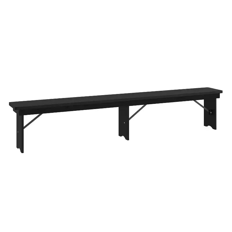 Banc pliant de style ferme Merrick Lane en pin massif, 96 x 12