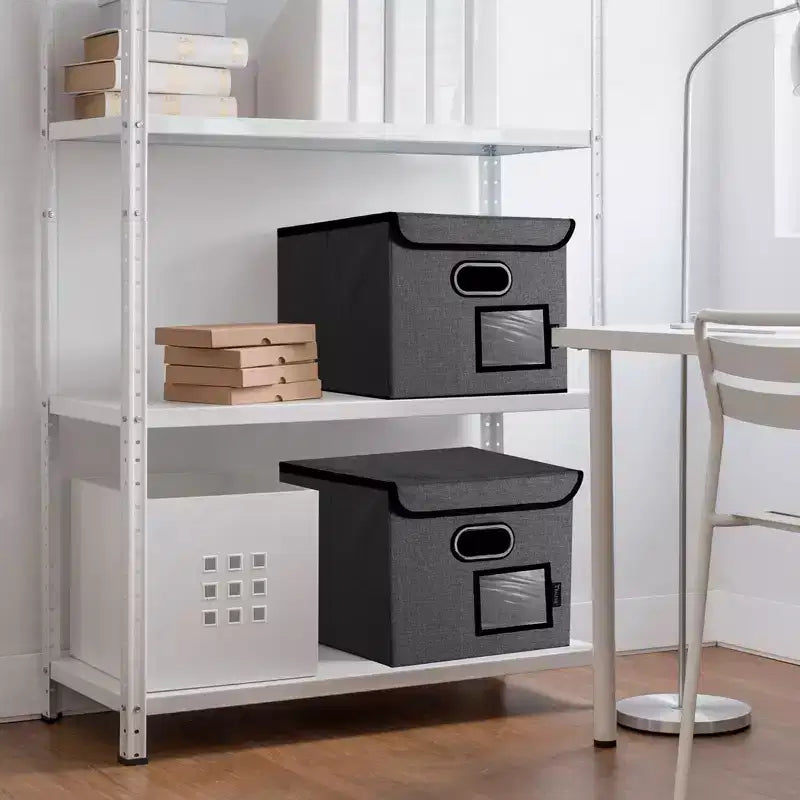 1 ou 2 boîtes de classement suspendues – HOMLUX : couvercle et pliables