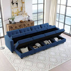 Canapé-lit modulaire Belffin Weave avec rangement (8 places + 6 côtés)