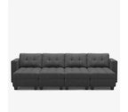 Canapé-lit modulaire Belffin Weave avec rangement (8 places + 6 côtés)