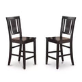 HomeStock Buckland Wood Seat Counter Height Stools Mahogany Finish Set of 2