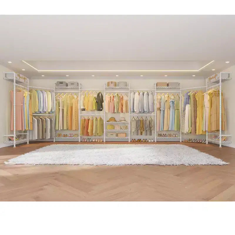 Timate U4 Portant à Vêtements en Forme de U Robuste, Portant à Vêtements Extensible Fixé au Mur, Grand Système de Dressing