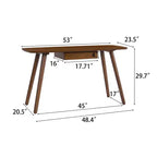 Christopher Knight Home Lombok Bureau informatique polyvalent en bois avec 1 tiroir, Noyer