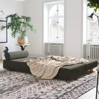 Jaxx Alon Canapé-lit / Lit escamotable grand lit (Queen) – Microvelours