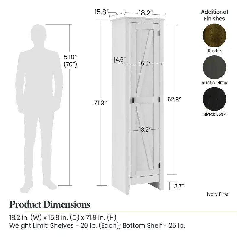 Armoire de rangement de 45,7 cm Systembuild Evolution Farmington