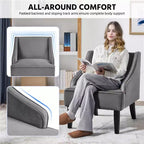 Yaheetech Lot de 2 chaises d'appoint modernes en velours pour salon chambre