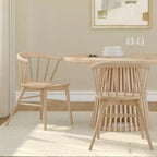 Lot de 2 chaises de salle à manger Plank+Beam, chaise de cuisine en bois massif