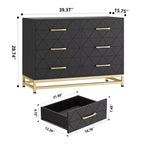 Commode de rangement Zstar à 6 tiroirs pour chambre, salon, couloir