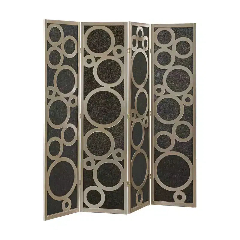 Paravent décoratif pliant à 4 panneaux Roundhill Furniture Tavari, cloison de séparation autoportante