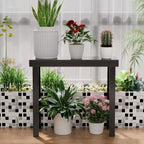 VINGLI 42.9 Table Console, Table d'entrée en bois massif, Table de canapé étroite pour salon, entrée, bois naturel