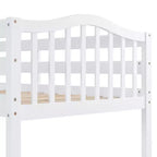 Lit mezzanine double Whisen Modern Design en bois avec tiroirs, armoire, étagères et bureau - Blanc