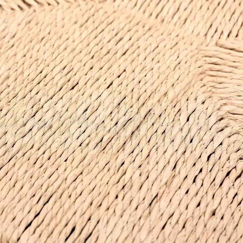 MAYEERTY Lot de 2 tabourets de bar sans dossier en corde de papier tressée pour cuisine