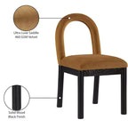 Meridian Furniture, Chaise de salle à manger en velours Conrad