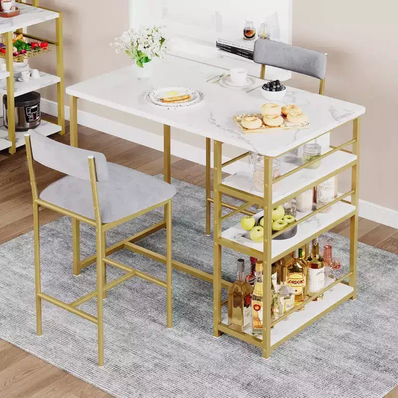 Lot de tabourets de bar, tabourets de bar rembourrés avec pieds en métal, repose-pieds et dossier, assise en PU, chaises hauteur cuisine