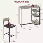 Lot de tabourets de bar, tabourets de bar rembourrés avec pieds en métal, repose-pieds et dossier, assise en PU, chaises hauteur cuisine