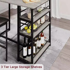 Lot de tabourets de bar, tabourets de bar rembourrés avec pieds en métal, repose-pieds et dossier, assise en PU, chaises hauteur cuisine