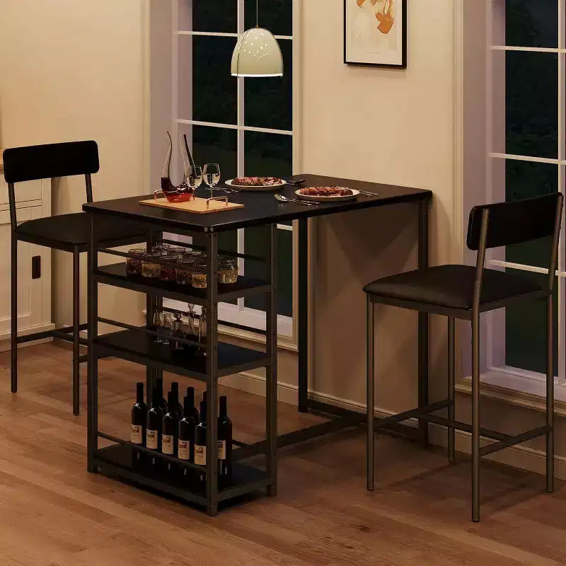 Lot de tabourets de bar, tabourets de bar rembourrés avec pieds en métal, repose-pieds et dossier, assise en PU, chaises hauteur cuisine