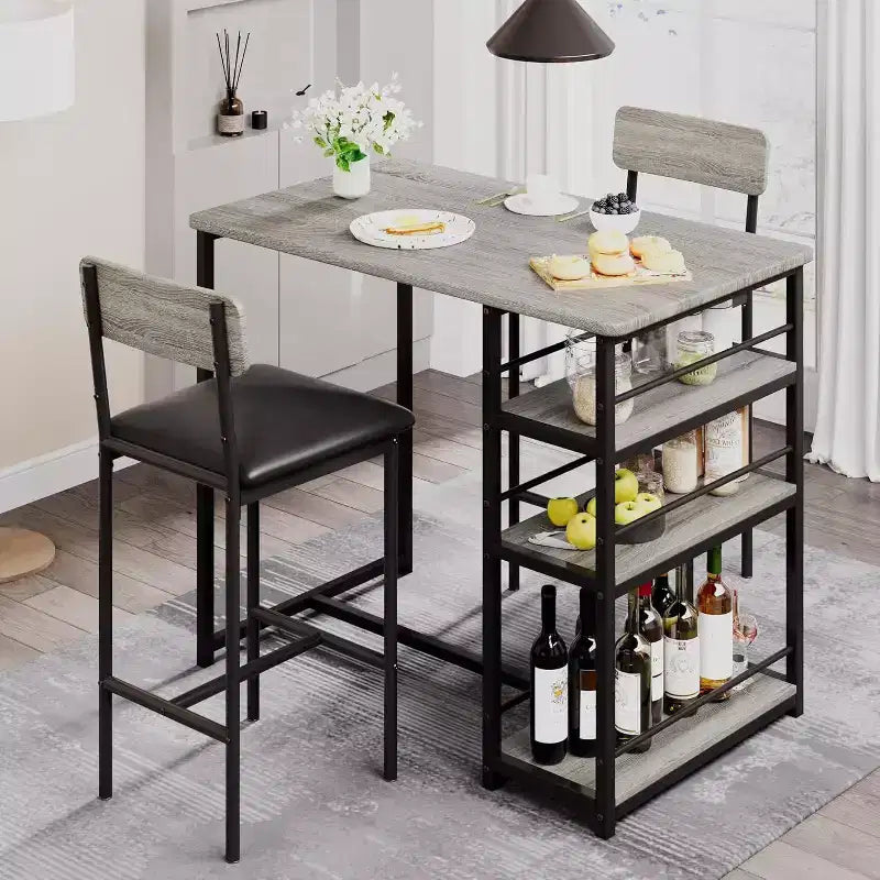 Lot de tabourets de bar, tabourets de bar rembourrés avec pieds en métal, repose-pieds et dossier, assise en PU, chaises hauteur cuisine