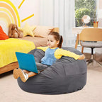 MAYEERTY Pouf géant 120cm rempli de mousse, Housse douce et amovible, Confortable pour adultes, enfants, salon, chambre, dortoir