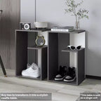 Zeus et Ruta : Table moderne haut de gamme de 63,5 cm avec étagères de rangement ouvertes