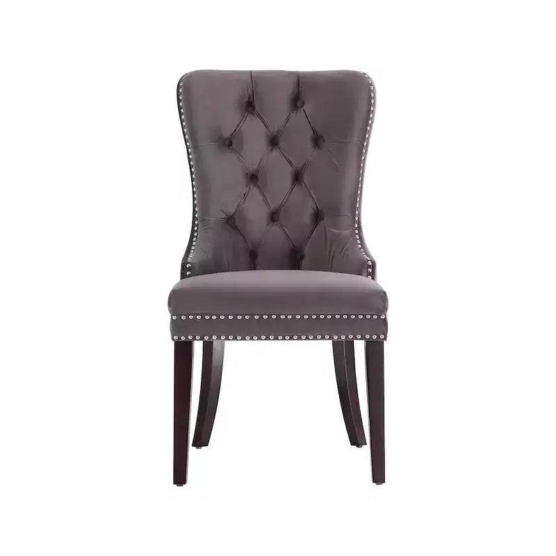 Meridian Furniture, Nikki, chaise de salle à manger en velours, ensemble de 2