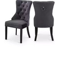 Meridian Furniture,Nikki Velvet Dining Chair, Set of 2