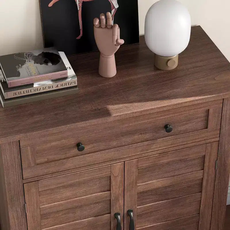 31.5 Armoire de buffet, Meuble de rangement rustique avec étagère réglable, Console d'entrée, Meuble de bar à café pour la cuisine