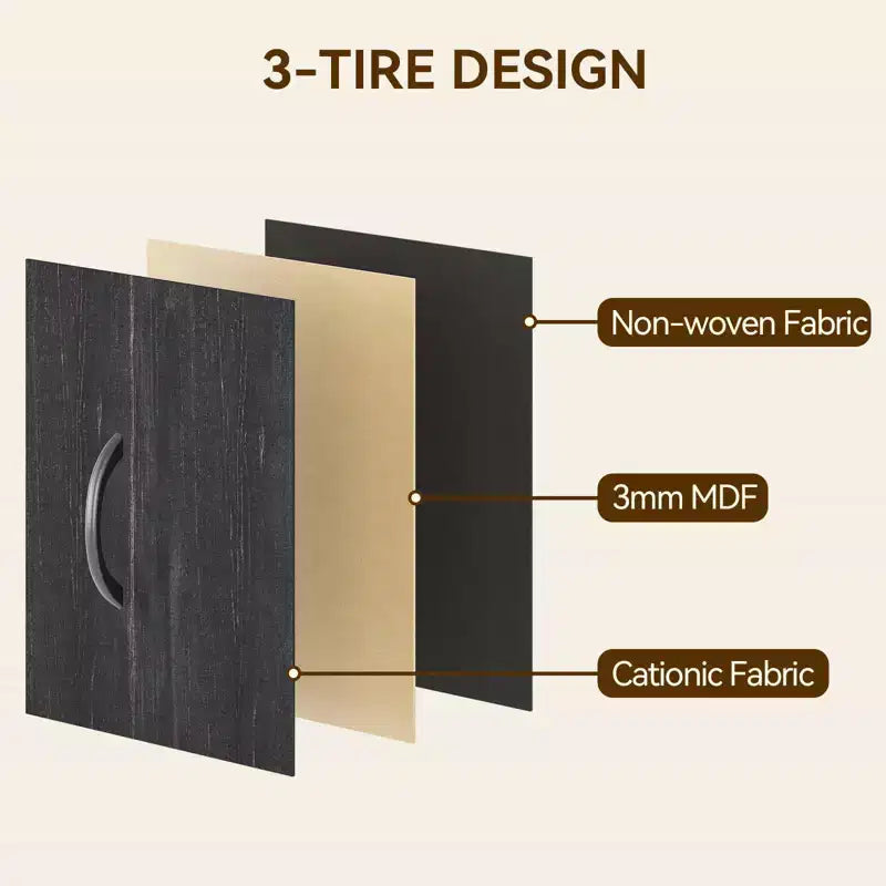 Commode à 15 Tiroirs, Commode de Rangement avec Plateau en Bois, Cadre en Métal, Unité de Rangement en Tissu, Grande Commode pour Chambre, Salon, Couloir