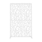 MAYEERTY Paravent intimité en fer motif oiseaux noirs de 117 cm, autoportant, pour intérieur et extérieur