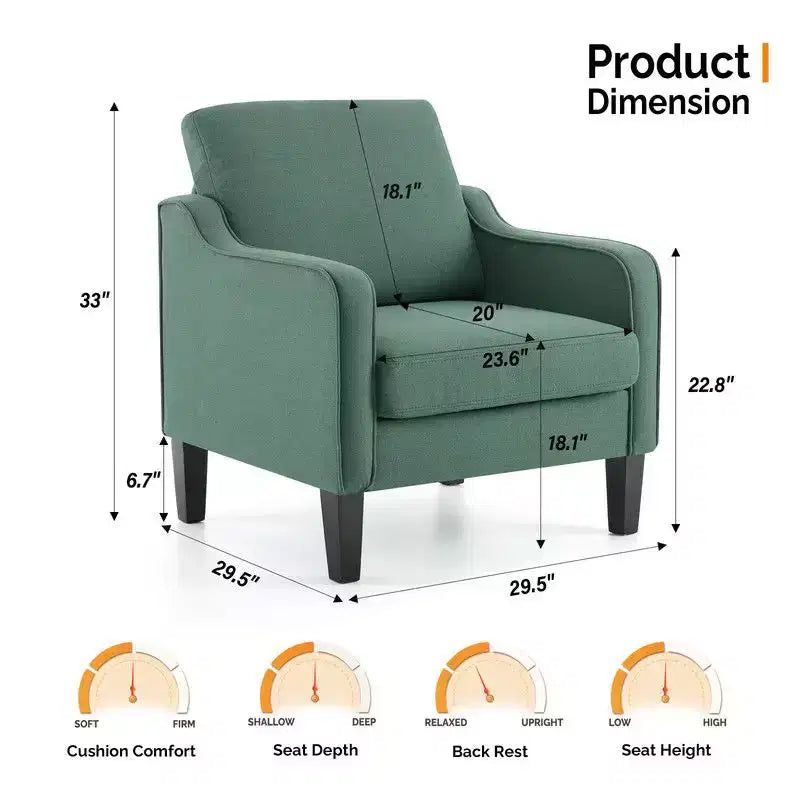 Karl Home | Fauteuil simple de 29,9 pouces de large