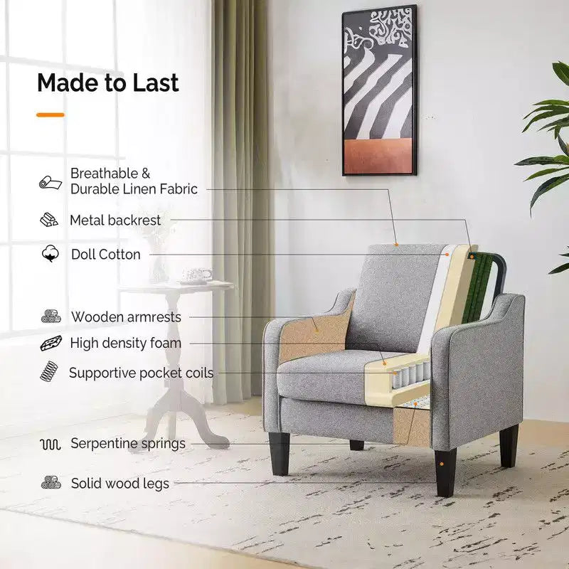 Karl Home | Fauteuil simple de 29,9 pouces de large
